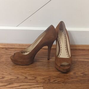 Enzo Angiolini Brown Platform Heels